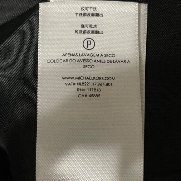 Michael Kors Size S Black & White Tweed Cropped Jacket Goldtone Hardware Pockets - Picture 11 of 12